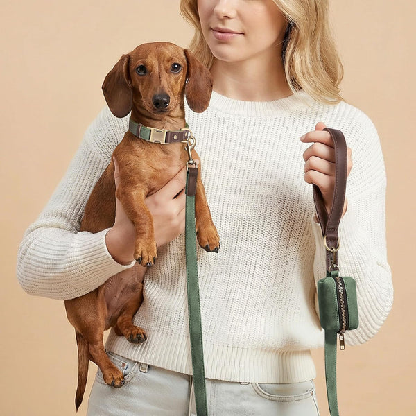 Didog PU Leather Dog Collar for Small Dogs Puppy, Soft Lining, Green S | All-Day Comfort for Daily Walks and Backyard Play, Quick Release Metal Buckle for Easy on & Off, D-Ring for Leash, Easy Clean2