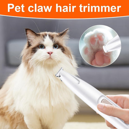 Dog Paw Trimmer,Furry Basics Pet Hair Trimmer,Saffory Dog Paw Trimmer with LED Light,Low Noise USB Rechargeable,Waterproof Pet Hair Shaver for Dogs and Cats2