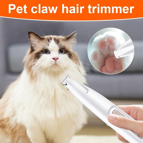 Dog Paw Trimmer,Furry Basics Pet Hair Trimmer,Saffory Dog Paw Trimmer with LED Light,Low Noise USB Rechargeable,Waterproof Pet Hair Shaver for Dogs and Cats2