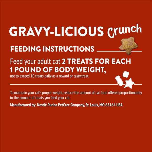 Purina Friskies Cat Treats, Party Mix Gravy-Licious Crunch Chicken and Gravy Flavors - 20 Oz. Pouch6