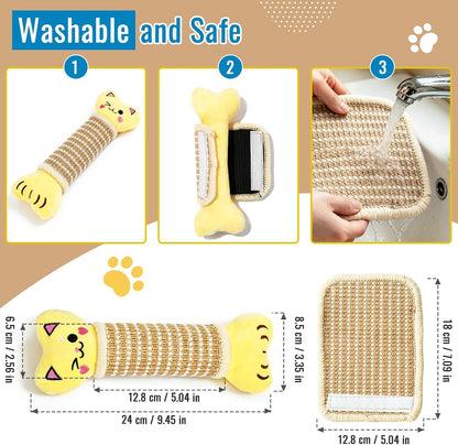 ENNOKEY Catnip Cat Toys Pillows, for Indoor Kitten Kicker Chew, 9.45 Inches | Crinkle Sound, Durable Soft Sisal Material, Safe Teeth Cleaning, Interactive Fun5
