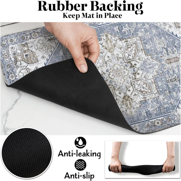 Dog Food Mats for Floors Absorbent, Pet Cat Food Mat - Non Slip Dog Bowl Mats for Food and Water, Eco-Friendly Boho Dog Placemats Feeding Mat Pet Supplies6
