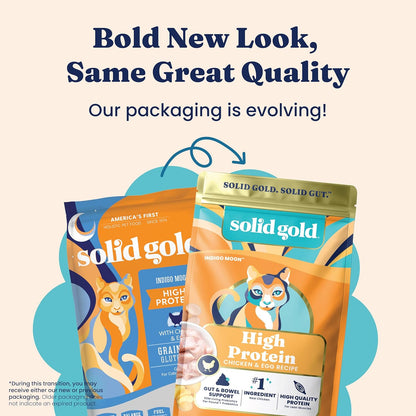 Solid Gold High Protein Dry Cat Food - Grain Free & Gluten Free Chicken Cat Dry Food W/Probiotics for Gut Health & Digestion - High Fiber & Omega 3 - Low Carb Superfood Kibble for Cats All Ages -12LB4