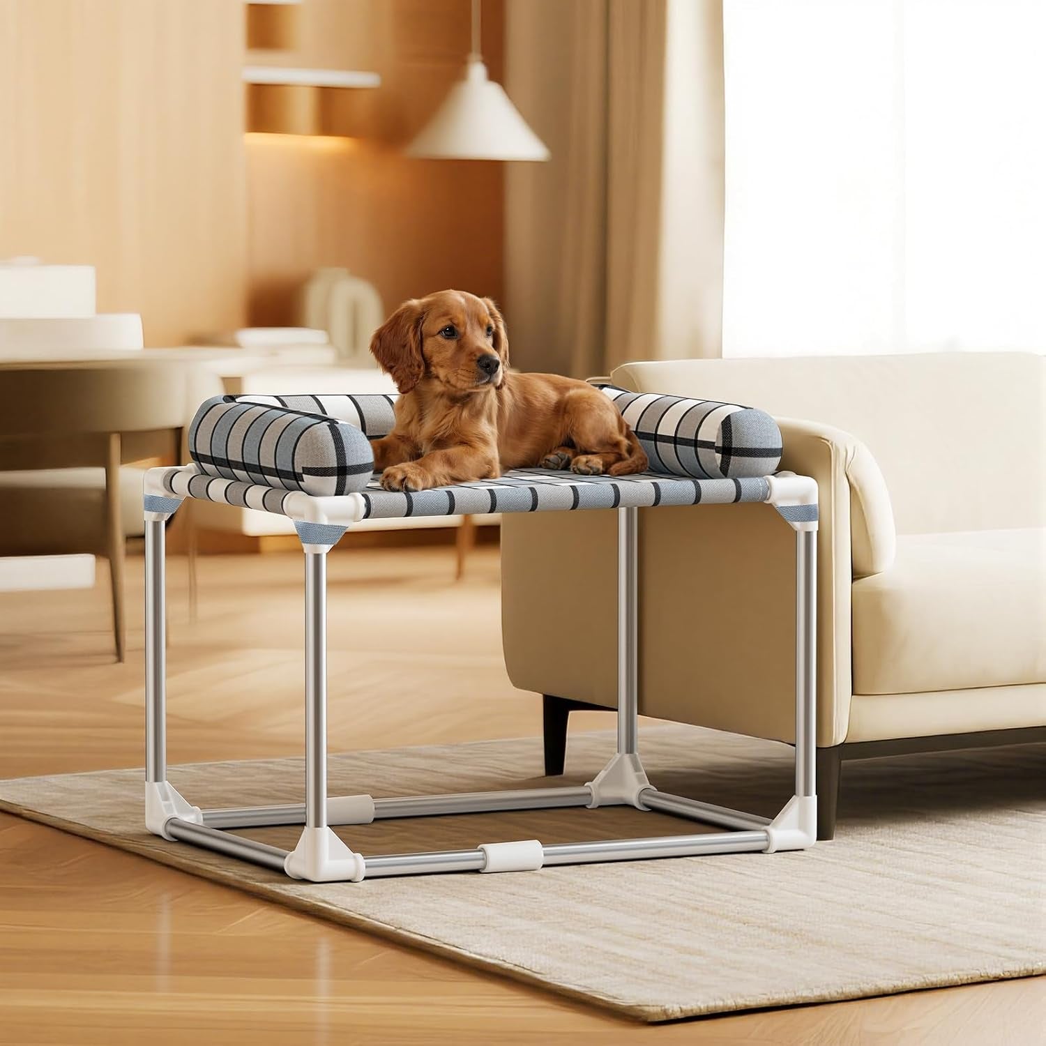 bedside-cosleeper-dog-bed-with-bloster-height-elevated-pillow-bed-dog-extension-attached-to-human-bed-for-dog-cat-window-perch-bedside-lounge-elevated-stainless-steel-anti-slip-feet