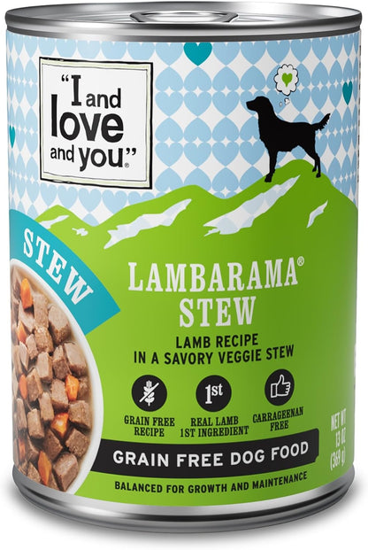 I and Love and You Wet Dog Food - Baad Mooon on the Rise Variety Pack - Beef + Lamb, Grain Free, Filler Free 13Oz Can, 6Pk17