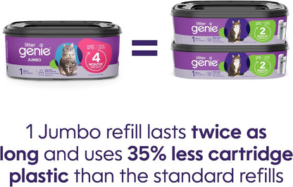 Litter Genie Refill Bags | Jumbo 2-Pack, 56 Total Ft | up to 8 Months of Supply in 2 Cartridges | Ultimate Odor Control Cat Litter Bags7
