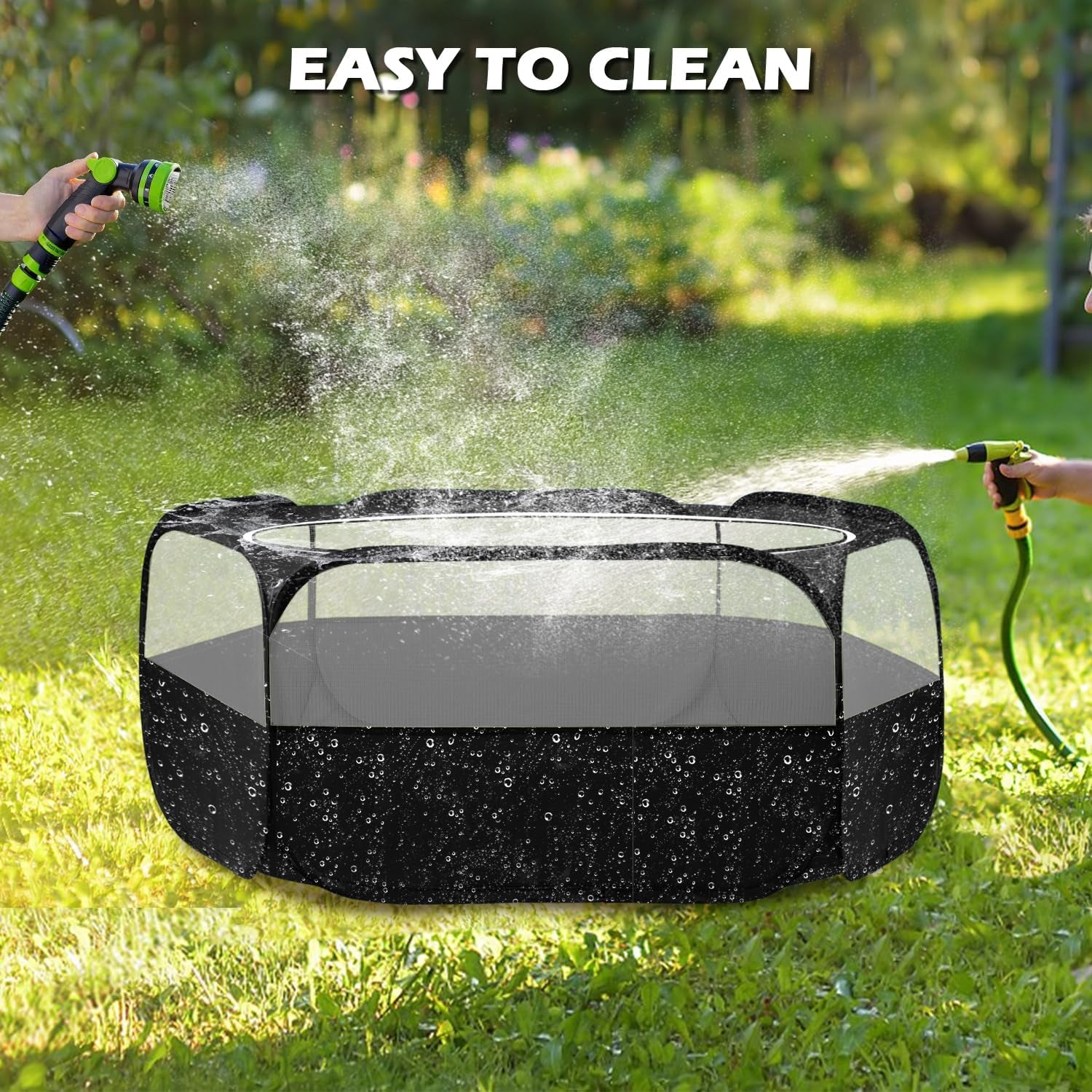 uwe-small-animal-playpen-waterproof-foldable-pet-playpen-black-anti-escape-exercise-pet-tent-bite-resistant-breathable-mesh-leakproof-base-easy-fold-storage-indoor-outdoor-for-pets