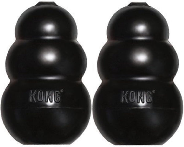 Kong Extreme Dog Toy 2-Pack, Large - Tough Chew Toys for Aggressive Chewers - Black Durable Rubber1