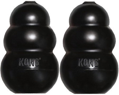 Kong Extreme Dog Toy 2-Pack, Large - Tough Chew Toys for Aggressive Chewers - Black Durable Rubber1