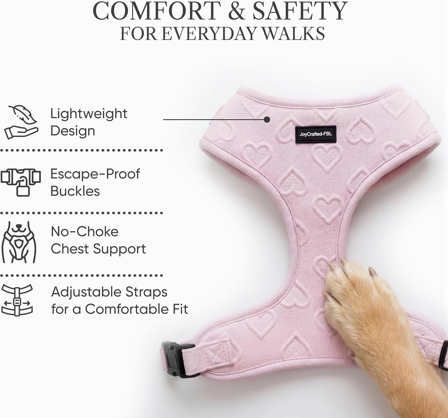 no-pull-harness-leash-set-for-small-sized-dogs-soft-padded-breathable-neoprene-harnesses-lightweight-adjustable-step-in-vest-with-cute-heart-print-secure-back-d-ring-neck-13-17-chest-16-21