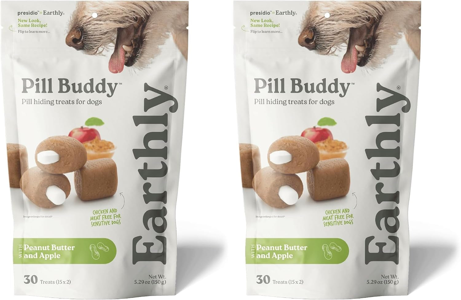 presidio-earthly-pill-buddy-naturals-pb-apple-recipe-pill-hiding-treats-for-dogs-make-a-perfect-pill-concealing-pocket-or-pouch-for-any-size-medication-30-servings