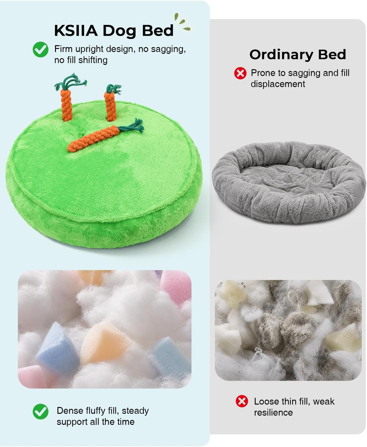 ksiia-puppy-bed-for-small-dogs-28-inch-washable-calming-plush-round-dog-bed-with-carrot-chew-toy-orthopedic-support-anti-anxiety-non-slip-base-for-puppies-cats-green