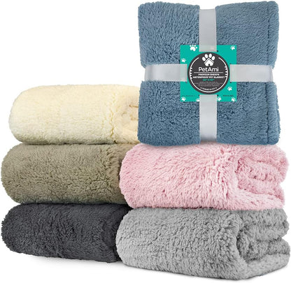 Petami Fluffy Waterproof Dog Blanket for Couch and Bed, Reversible Sherpa Pet Throw, Pee Proof Furniture Protector Sofa Cover, Washable Cat Blanket for Medium Large Dogs and Cats (Taupe Camel, 60X80)8