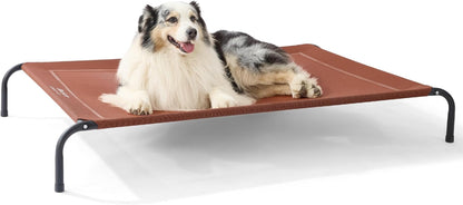 Bedsure Outdoor Elevated Cooling Dog Bed Large Sized Dog, 49In Grey | Portable Raised Camping Pet Cot Hammock,Breathable Teslin Mesh,Weather Resistant,For Large Pets up to 85 Lbs,Easy to Assemble10