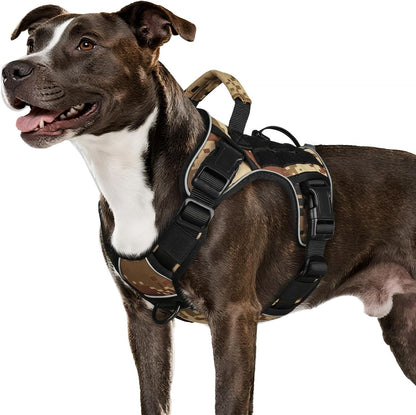 WINGOIN Tactical Dog Harness for Large Dogs, Heavy Duty No Pull Dog Harness with Handle, Adjustable Reflective Military K9 German Shepherd Big Size Dog Vest for Walking, Training, Hunting, Green (L) | with Handle,Adjustable Reflective,Green Military K9 Style,Big Size Dog Vest,For German Shepherd,For Walking Training Hunting13