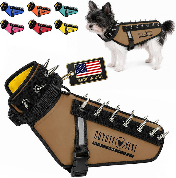 Coyotevest Dog Harness, Stab-Resistant Coyote Vest, Small, Neon Pink | Reflective Stab-Resistant Vest Helps Protect Small Dogs from Coyotes, Aggressive Dogs and Birds of Prey, Made in the USA38