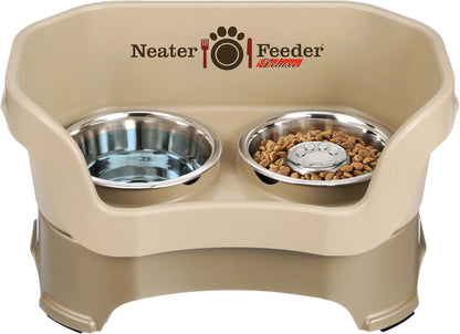 Neater Pet Brands Neater Feeder Deluxe Mess Proof Dog Bowls Elevated for Large Dogs over 40 Lbs, Made in USA, No Spill Raised Dog Food Bowl Stand Feeding Station, Food and Water Bowl Set, Black38