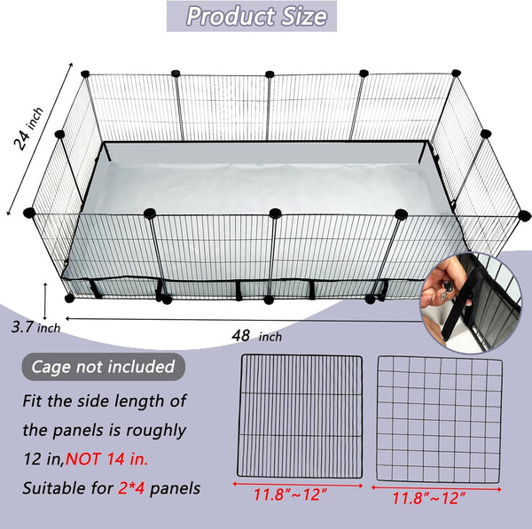 DZWLKJ Guinea Pig Cage Liner Tarp Bottom Waterproof and Washable.Available in 22 Sizes. Base Also for Rabbits, Bunny, Chinchesillas, Hedgehog, Ferrets and Other Small Animals(24X48 Inches)2