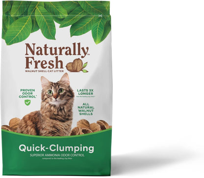 Naturally Fresh Cat Litter Made from Walnut Shells, Quick-Clumping, Unscented, Upcycled, Easy Scooping, Sustainable, 30 Lbs1