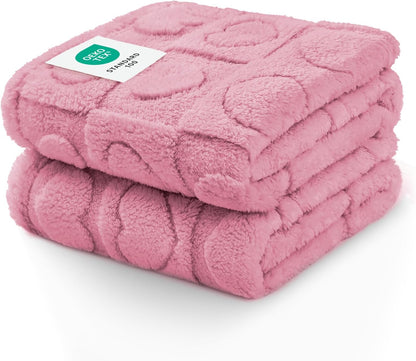 Luciphia Small Dog Blanket Washable Pet Bed Cover Soft Fluffy Puppy Blanket with Premium Fleece 300GSM Cozy Calming Cat Blankets for Indoor Cats Pink 30X20 Inch13