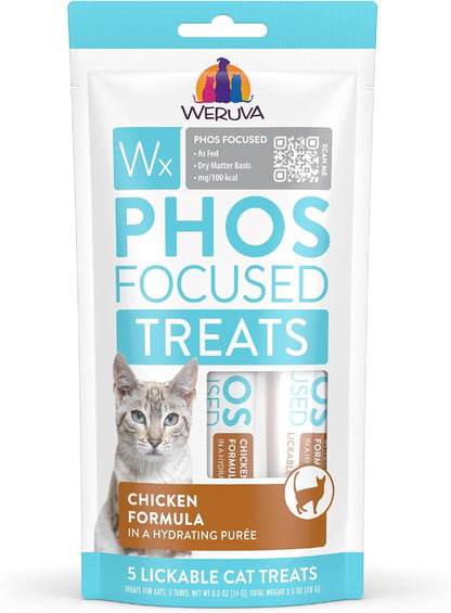 Weruva Wx Phos Focused, Lickable Cat Treats Variety Pack, 0.5Oz Tube, Pack of 2410