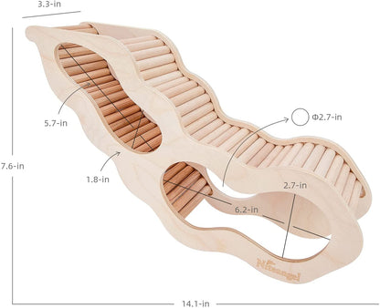 Niteangel Hamster House W/Climbing Ladder for Hamsters Gerbils Mice or Similar-Sized Pets (Secret Peep Tunnel Hamster Hut)5