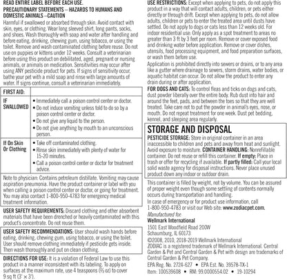 Zodiac Flea & Tick Powder for Dogs, Puppies, Cats & Kittens Beige Small | Flea Powder for Dogs and Cats 12 Weeks or Older; Apply Weekly for Continued Flea Killer and Tick Control2