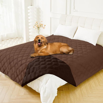 Smiry Waterproof Dog Bed Cover, Reversible Pet Blanket for Sofa Couch | Soft Washable Dog Blanket, Leakproof Couch Cover for Dogs Cats & Furniture Protection, 52X82, Grey/Dark Grey28