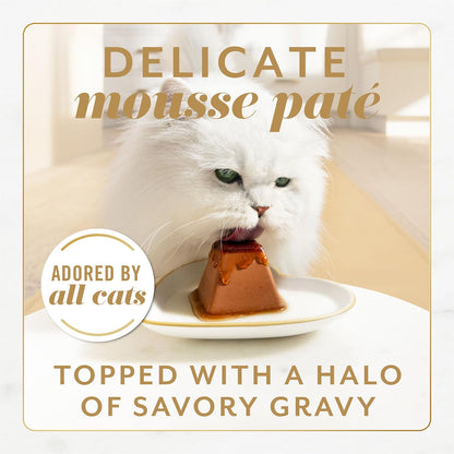 Purina Fancy Feast Gems Pate Mousse with Turkey and with Chicken Wet Cat Food Variety Pack - 4 Oz. (Pack of 16)2