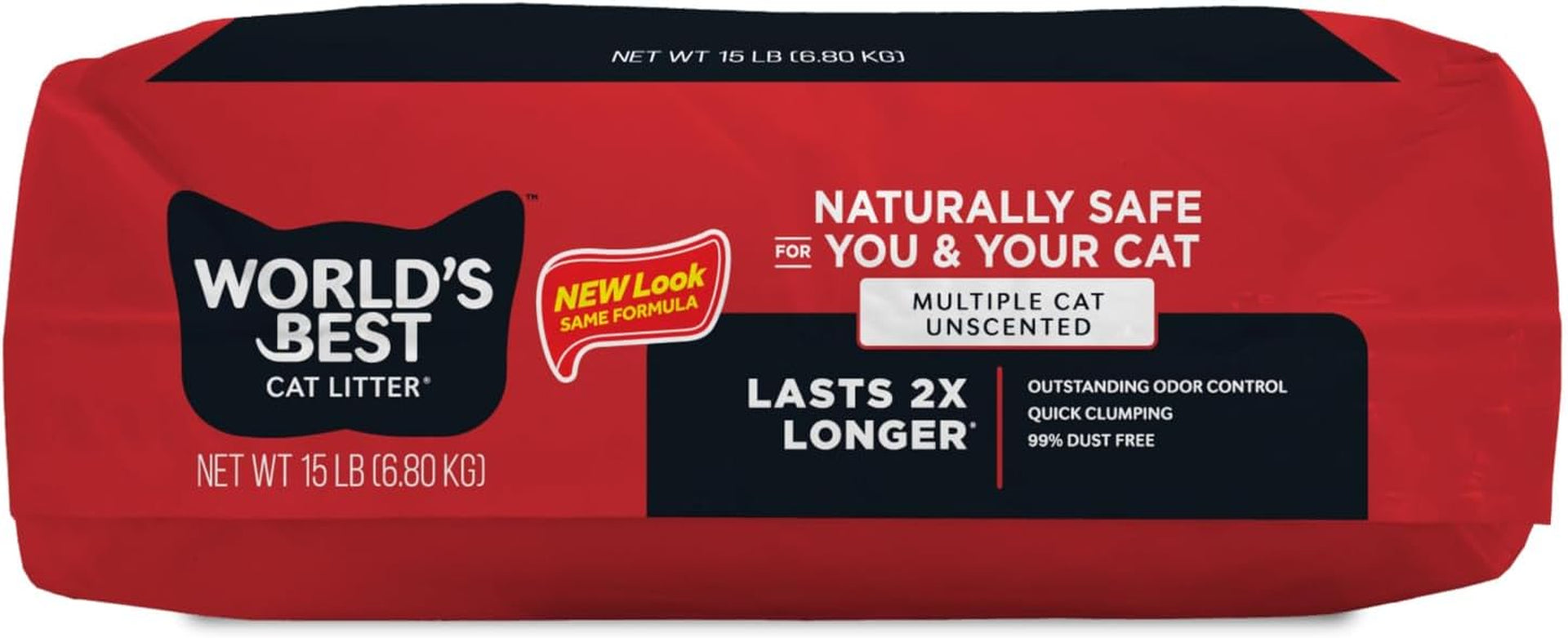 worlds-best-cat-litter-multiple-cat-unscented-odor-control-15-lb-bag-controls-tough-multi-cat-odors-and-lasts-2x-longer-natural-corn-litter-quick-clumping-flushable-99-dust-free