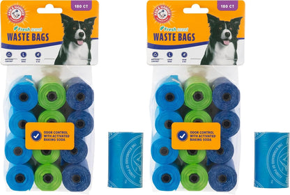 Arm & Hammer Dog Poop Leakproof Plant Based 120 Count Waste Bags, Unscented, Made from 40% Corn Starch with Activated Baking Soda, Pack of 8, Green6
