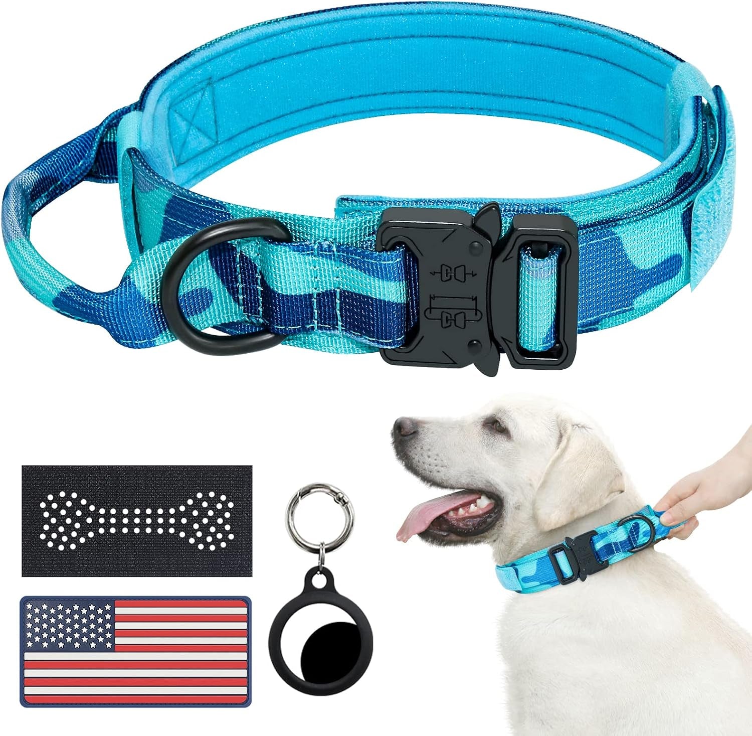 hotsky-tactical-dog-collar-and-leash-set-heavy-duty-military-airtag-dog-collar-with-handle-and-metal-buckle-for-training-and-walking-with-airtag-holder-and-two-patches-pink-camo-m