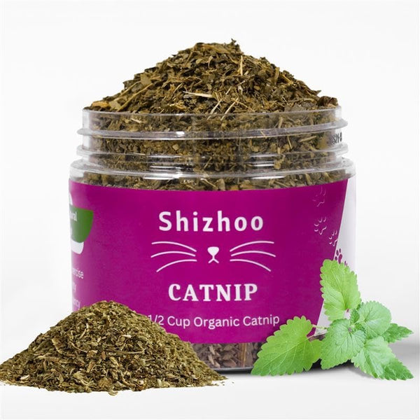 Catnip for Cats with Leaves and Flower Seeds 100% Natural and Organic Catnip Premium Cat Nip for Cats & Kittens Used as a Snack or Refillable Catnip Treats for Cats (1/2 Cup)1