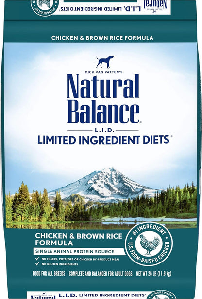 Natural Balance Limited Ingredient Adult Dry Dog Food - Complete Nutrition for Adult Dogs - Wholesome Grains Brown Rice Recipe - Limited Ingredient Formula - 24 Lb - Lamb & Brown Rice28