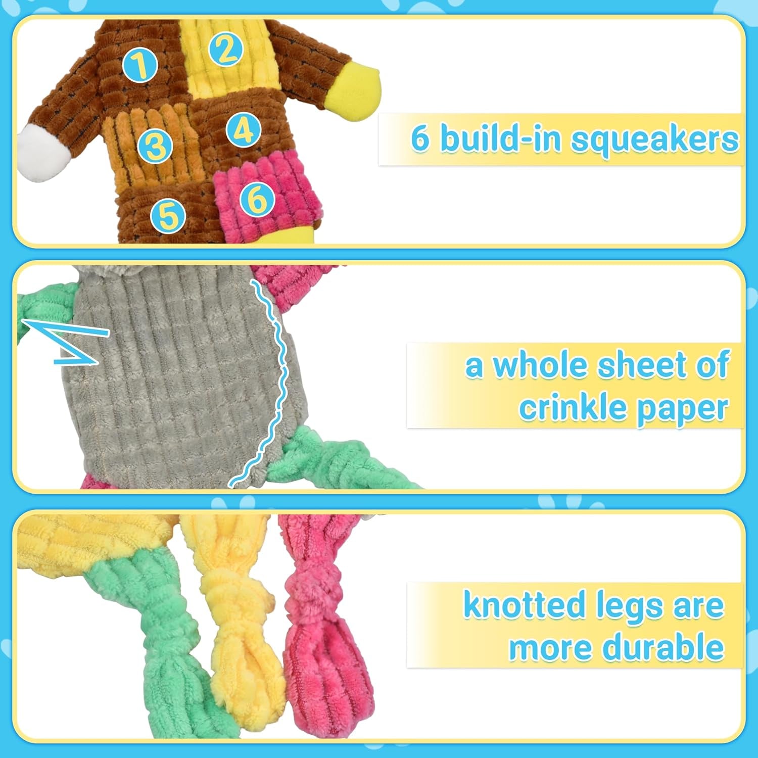 lechong-5pcs-squeaky-dog-toys-large-crinkle-dog-toys-for-large-medium-and-small-dogs-puppy-toys-to-keep-them-busy-great-value-dog-toy-bundle