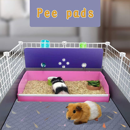 2Pcs Guinea Pig Cage Liners,Guinea Pig Fleece Cage Liners24''X48'' Super Absorbent Washable Pee Pads Reusable for Rabbit Hamster Chinchilla7