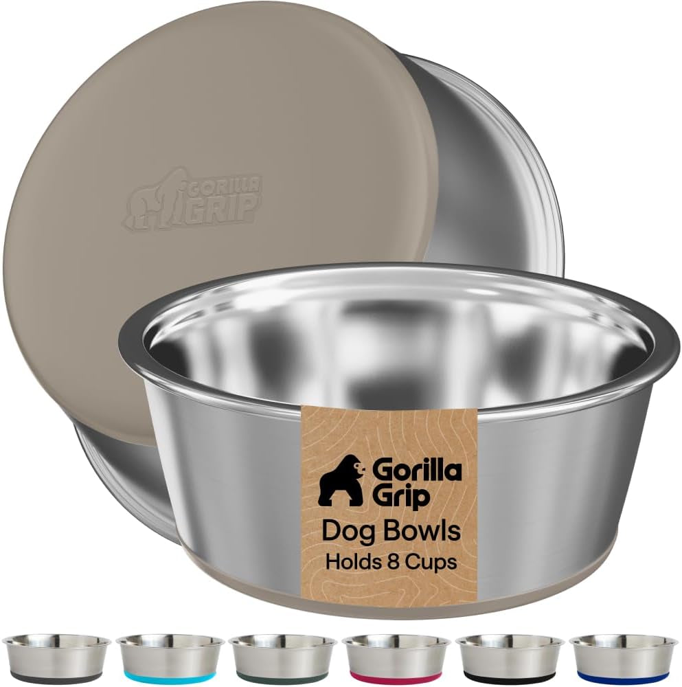 gorilla-grip-dog-bowls-food-grade-304-stainless-steel-holds-2-us-cups-each-16-fl-oz-food-and-water-bowl-for-feeding-dogs-and-cats-dishwasher-safe-rust-resistant-bpa-free-rubber-base-2-set-black