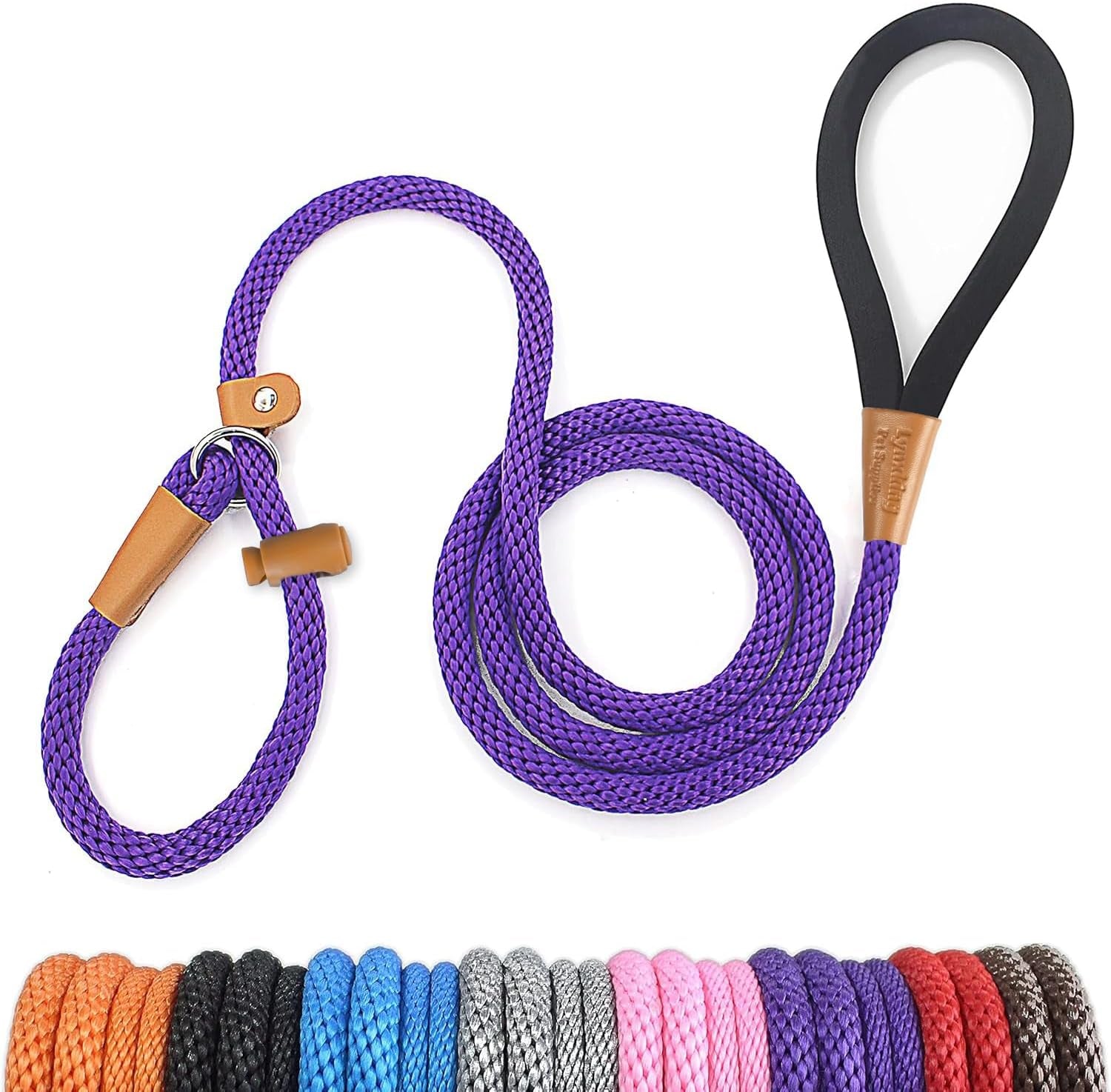 lynxking-dog-leash-slip-lead-5-6-8-ft-dog-training-leash-strong-heavy-duty-rope-no-pull-training-lead-leashes-for-dogs