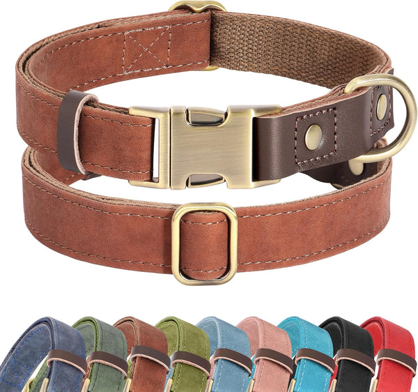 Didog PU Leather Dog Collar for Small Dogs Puppy, Soft Lining, Green S | All-Day Comfort for Daily Walks and Backyard Play, Quick Release Metal Buckle for Easy on & Off, D-Ring for Leash, Easy Clean16