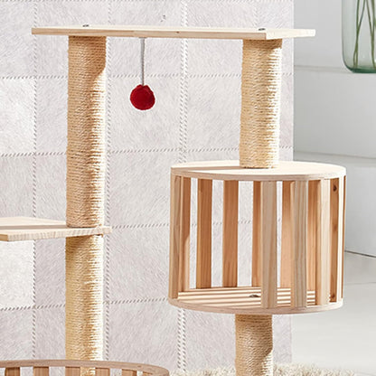 4PCS 12 Inch Cat Scratching Post with Natural Sisal Rope Cat Scratch Pole Scratching Tree Scratching Posts for Indoor Replacement Part Accessories for DIY Cat Tower Hammock5