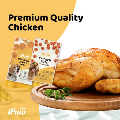 Ipaw Chicken Tots Dog Treat,Sqf-Certified Production Process,Training Treat | Puppy Training, Human Grade, Training Reward, Hypoallergenic, Easy to Digest3