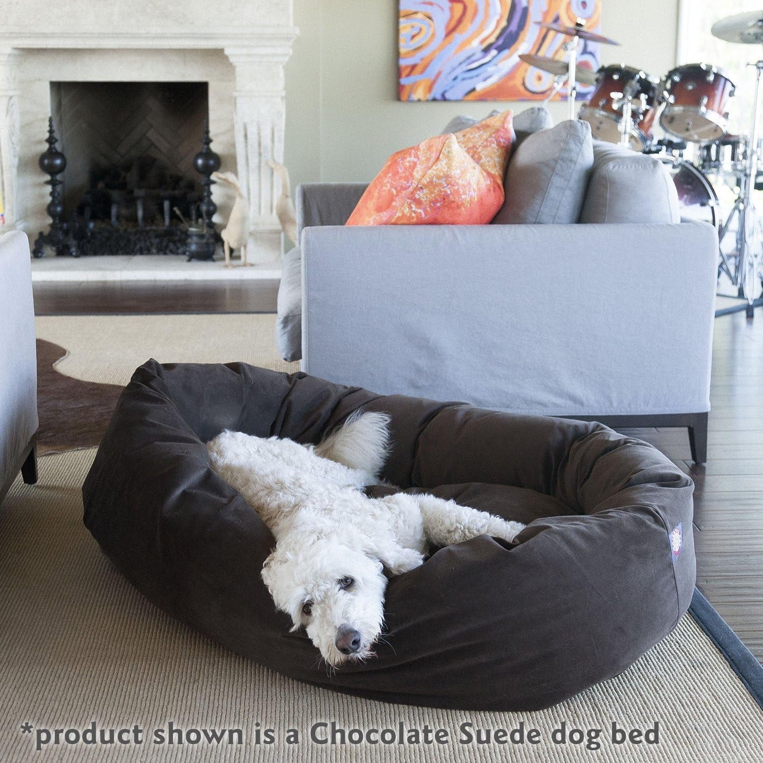 majestic-pet-32-inch-suede-calming-dog-bed-washable-cozy-soft-round-dog-bed-with-spine-support-for-dogs-to-rest-their-head-fluffy-donut-dog-bed-32x23x7-inch-round-pet-bed-medium-sage