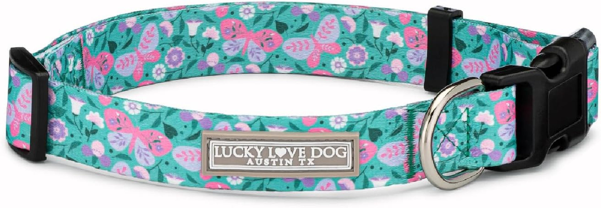 lucky-love-dog-easy-click-buckle-dog-collar-with-leash-set-combo-durable-comfortable-for-male-female-dogs-pet-collar-for-medium-dogs-secure-fit-blackbird-combo-medium