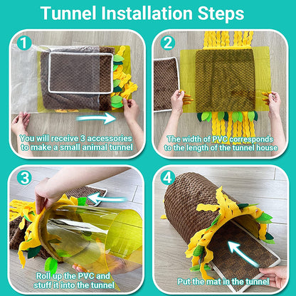 Guinea Pig Hideout, Fleece Tunnel House Small Pet Cage Accessories | Soft Play & Sleep Small Animal Hideout Tube, Cozy Bed Nest for Hamster Rat Chinchilla Hedgehog5