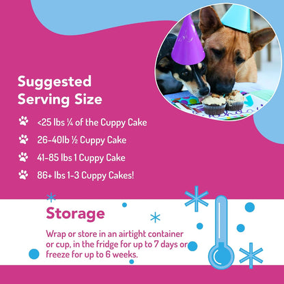 Cuppy Cake Microwave Dog Birthday Cake in a Cup - Ready in 2 Min, Just Add Water and Microwave, All Natural, Pupfetti Sprinkles, Made in USA (Woman Owned)5