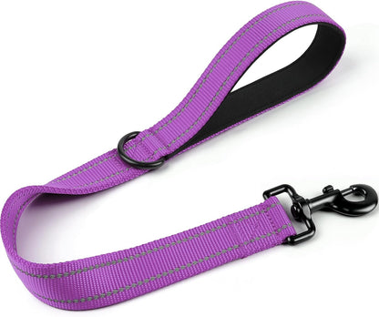 Joytale Short Dog Leash for Close Control & Training, 18", Black | Padded Comfort Handle, Reinforced Nylon Webbing, Secure Metal Clip, for Busy Streets & Heel Training16