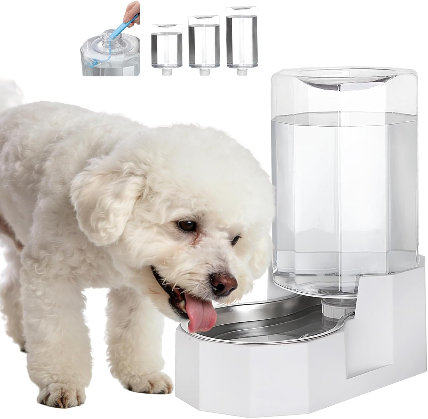 sfozstra-5l-cat-gravity-water-bowl-dispenser-stainless-steel-bowl-no-power-needed-no-filter-required-spill-proof-design-easy-cleaning-cats-small-dogs-home-crate-area-travel