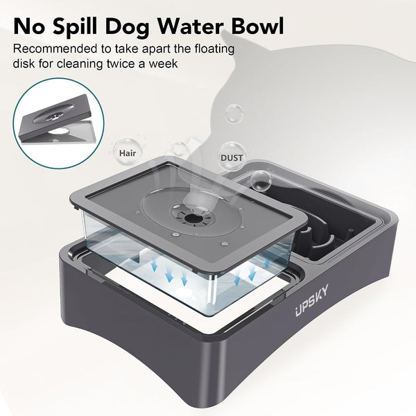 UPSKY 2-In-1 Elevated Dog Bowls Slow Feeder, 4 Height Adjustable Raised Bowl Stand, No Spill Dog Water Bowls, Anti-Slip Food and Water Bowls for Small Medium Dogs(Not Include Stainless Steel Bowl)5