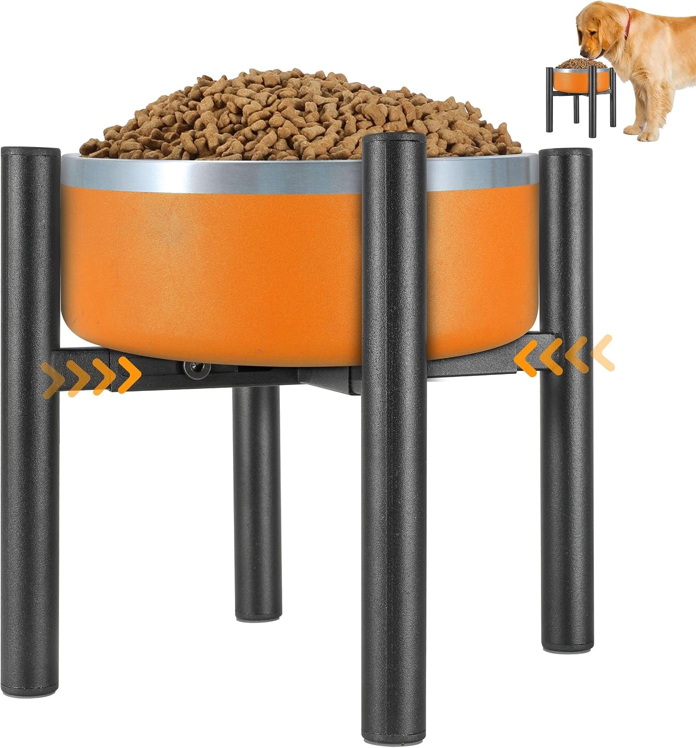 proerr-lifted-dog-bowl-stand-without-bowls-single-raise-pet-food-table-adjustable-wide-6-10-tall-8-10-12-bowl-stand-size-optional-dog-bowls-holder-elevated-for-small-medium-large-dogs-breed