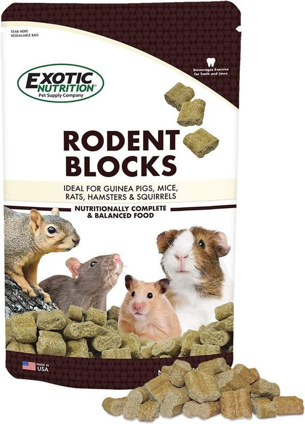 Rodent Blocks - Nutritional Rodent Food - for Rats, Mice, Squirrels, Degus (3 Lb.)1